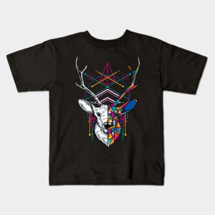 Geometric Deer Kids T-Shirt